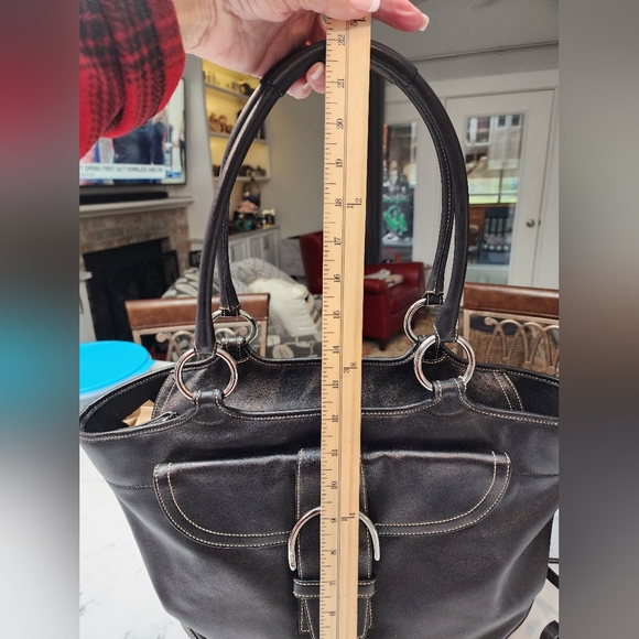 COACH Vintage 2004 Soho Soft Leather XL Carryall Tote Bag. Black K04S-5770 EUC - Picture 15 of 16